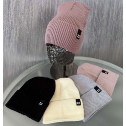 Шапка жіноча 5 шт (норма) рубчик ML903_100972