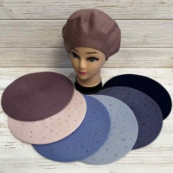 Берет жіночий 5 шт (універсальний) кашемір ML903_100908