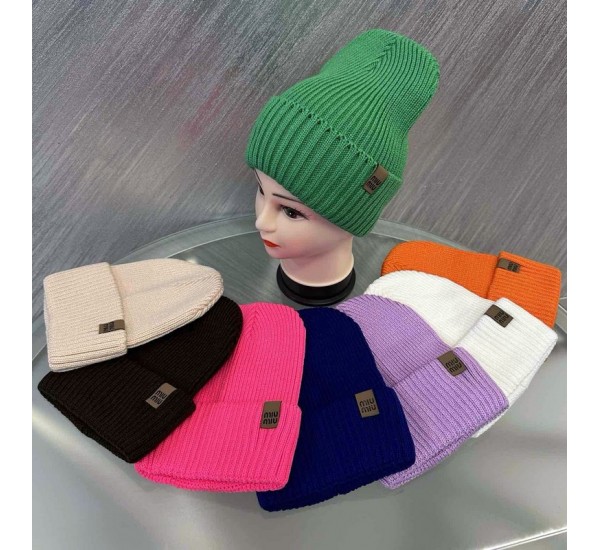 Шапка жіноча 5 шт (55-57 р) рубчик ML903_100982