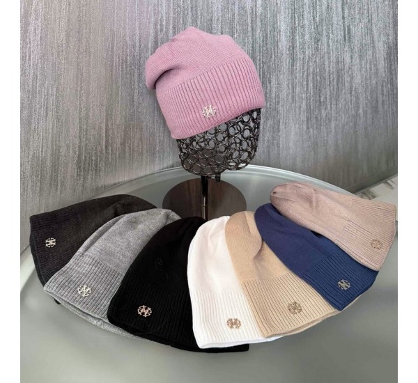 Шапка женская 5 шт (55-58 р) вязка/флис ML903_110922