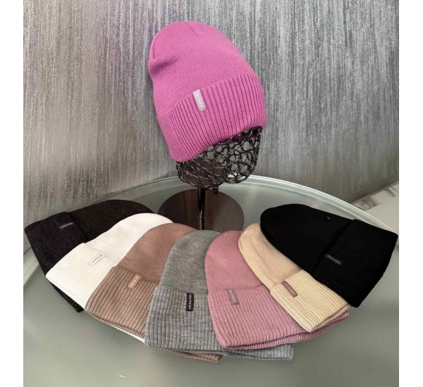 Шапка женская 5 шт (55-58 р) вязка/флис ML903_110923