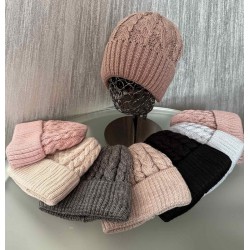 Шапка женская 5 шт (норма) вязка/флис ML903_110927