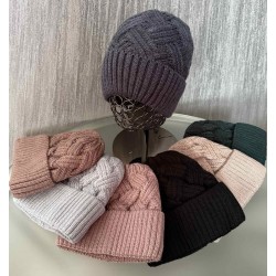 Шапка женская 5 шт (норма) вязка/флис ML903_110929