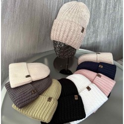 Шапка жіноча 5 шт (норма) в'язка/фліс ML903_110931