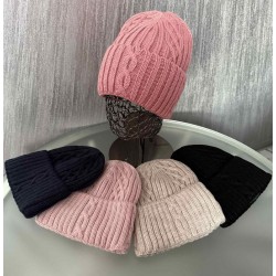 Шапка женская 5 шт (норма) вязка/флис ML903_110933