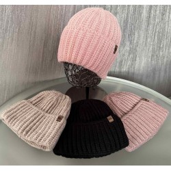 Шапка жіноча 5 шт (норма) в'язка/фліс ML903_110935