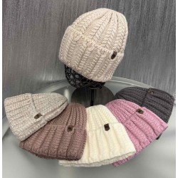 Шапка женская 5 шт (норма) вязка/флис ML903_110939