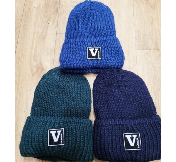 Шапка унісекс 5 шт (норма) в'язка/фліс ML903_110964