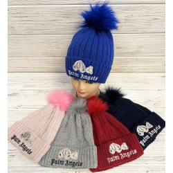 Шапка жіноча 5 шт (норма) в'язка/фліс ML903_110967