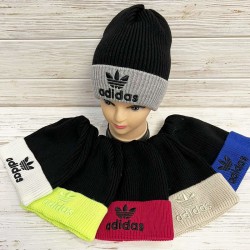 Шапка унісекс 5 шт (норма) рубчик ML903_110968