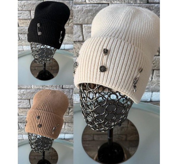 Шапка женская 5 шт (норма) кашемир ML903_110972