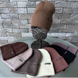 Шапка жіноча 5 шт (55-57 р) рубчик ML903_110986