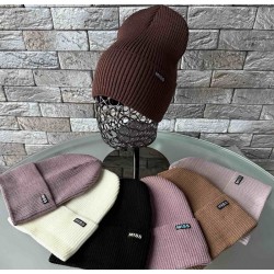 Шапка жіноча 5 шт (55-57 р) рубчик ML903_110988