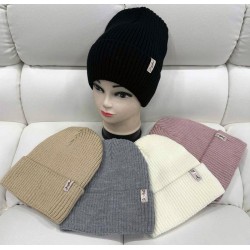 Шапка жіноча 5 шт (норма) в'язка/фліс ML903_110997