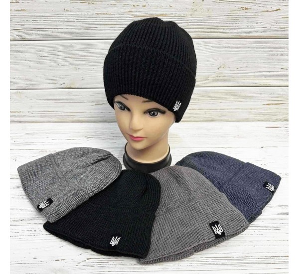 Шапка мужская 5 шт (норма) вязка/флис ML903_151001