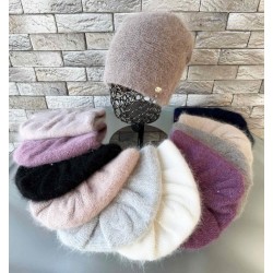 Шапка жіноча 5 шт (норма) подвійна ангора ML903_151014