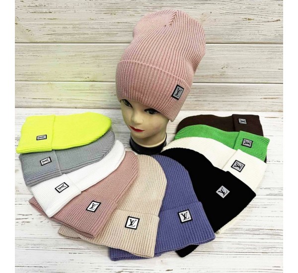 Шапка женская 5 шт (норма) вязка/флис ML903_151021