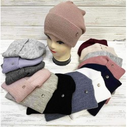 Шапка женская 5 шт (норма) вязка/флис ML903_151025