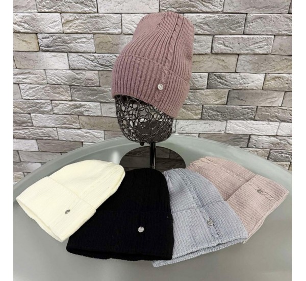 Шапка женская 5 шт (норма) вязка/флис ML903_151028