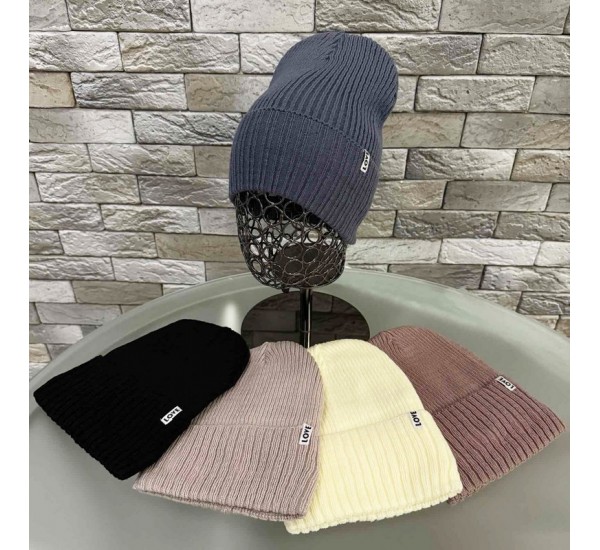 Шапка женская 5 шт (норма) вязка/флис ML903_151030