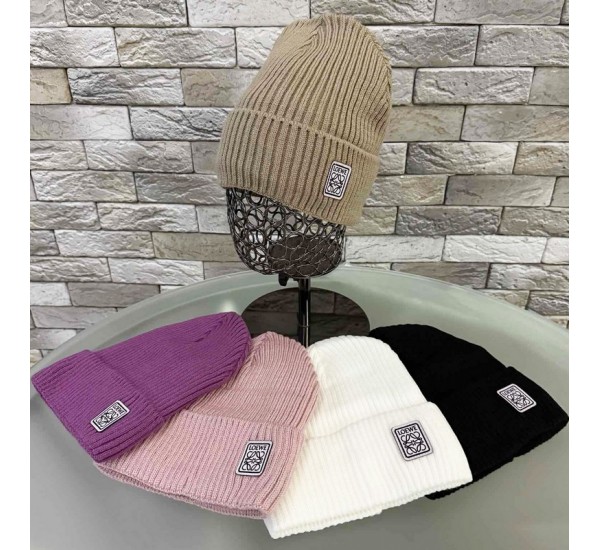 Шапка жіноча 5 шт (норма) в'язка/фліс ML903_151036