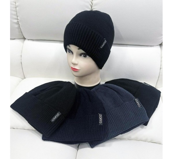 Шапка мужская 5 шт (норма) вязка/флис ML903_151004