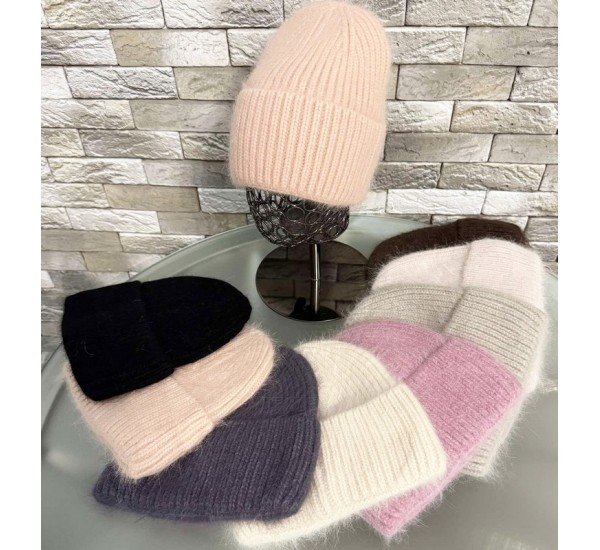 Шапка женская 5 шт (норма) ангора ML903_151046