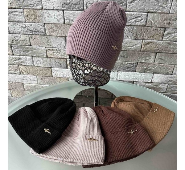 Шапка женская 5 шт (55-57 р) вязка ML903_151064