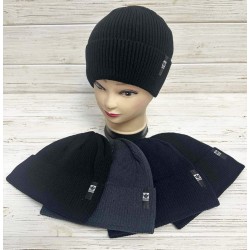 Шапка чоловіча 5 шт (норма) в'язка/фліс ML903_151007