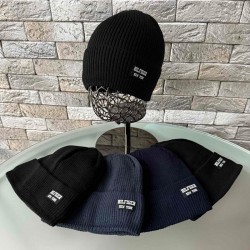 Шапка чоловіча 5 шт (норма) в'язка/фліс ML903_151072