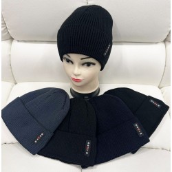 Шапка чоловіча 5 шт (норма) в'язка/фліс ML903_151008