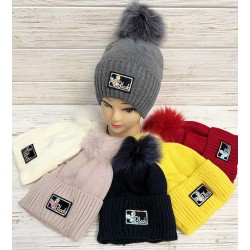 Шапка дитяча 5 шт (52-54 р) в'язка/фліс ML903_141034