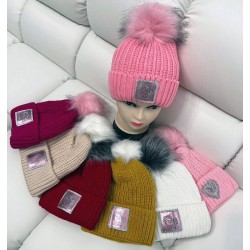Шапка дитяча 5 шт (52-54 р) в'язка/фліс ML903_141036
