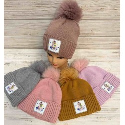 Шапка дитяча 5 шт (52-54 р) в'язка/фліс ML903_141038