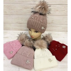 Шапка дитяча 5 шт (52-54 р) в'язка/фліс ML903_141039