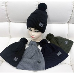 Шапка дитяча 5 шт (54-55 р) в'язка/фліс ML903_141062