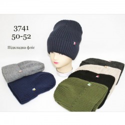 Шапка дитяча 5 шт (50-52 р) в'язка/фліс ML903_3741