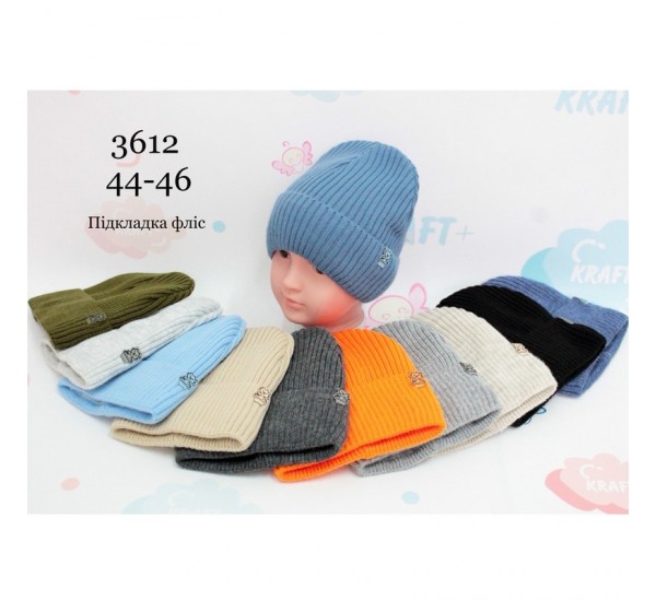 Шапка для немовлят 5 шт (44-46 р) в'язка/фліс ML903_3612