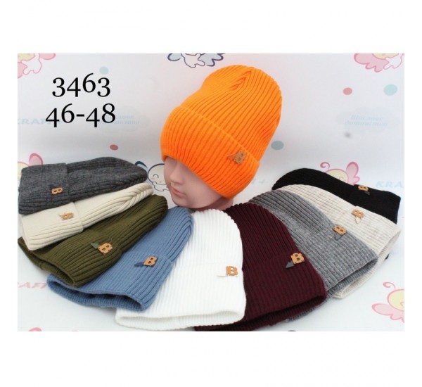 Шапка для немовлят 5 шт (46-48 р) в'язка/фліс ML903_3463