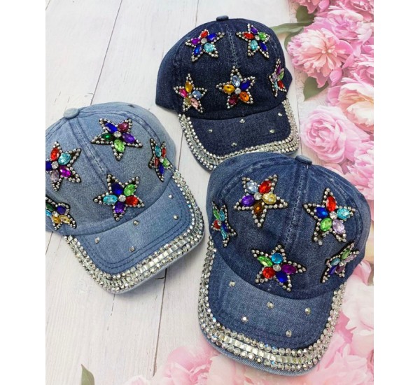 Кепка дитяча 5 шт (54 р) джинс ML903_240474