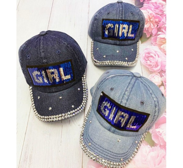 Кепка дитяча 5 шт (54 р) джинс ML903_240491