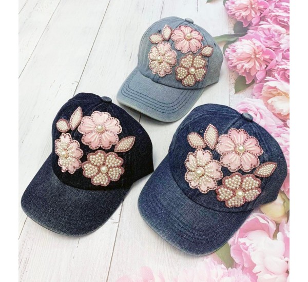 Кепка дитяча 5 шт (54 р) джинс ML903_240496