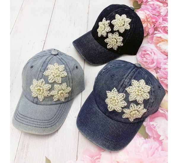 Кепка дитяча 5 шт (54 р) джинс ML903_240497