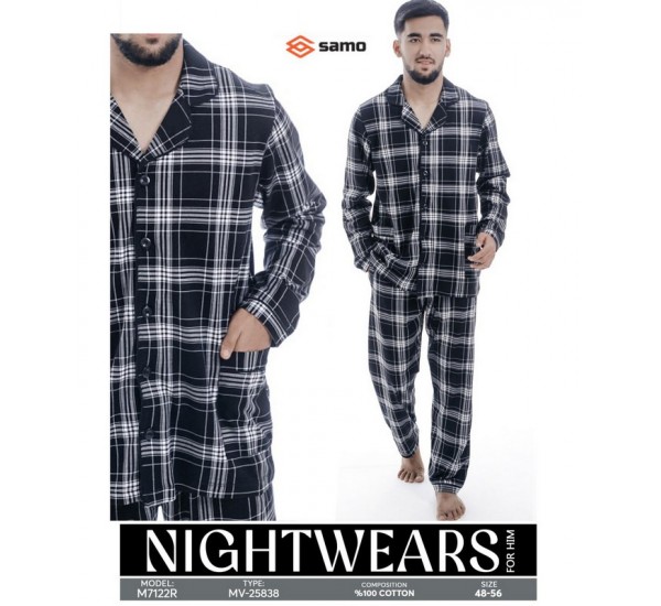 Піжама чоловіча, бавовна 5 шт (48-56 р) MuK_7122d