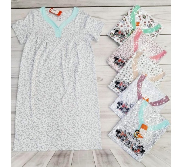 Нічна сорочка жіноча, бавовна 5 шт (48-56 р) MuK_140