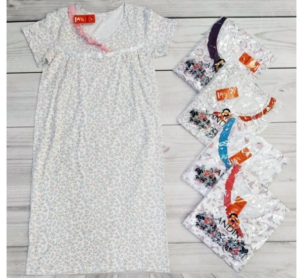 Нічна сорочка жіноча, бавовна 5 шт (48-56 р) MuK_020