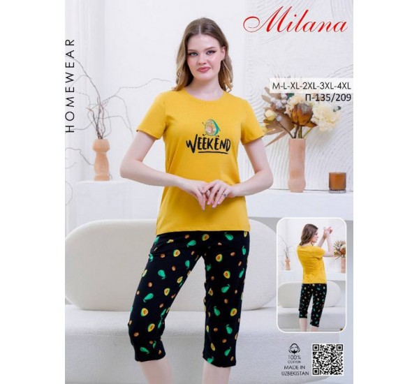 Піжама жіноча, бавовна 6 шт (M-4XL) MuK_135/209