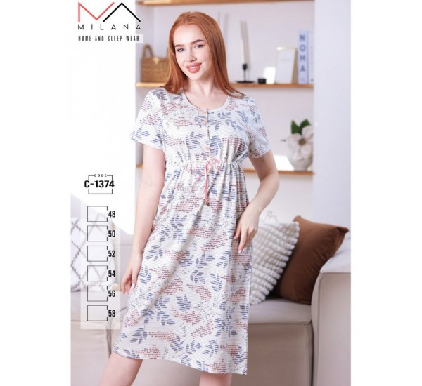 Нічна сорочка жіноча, бавовна 6 шт (48-58 р) MuK_1374