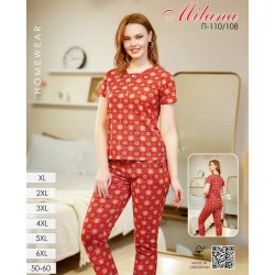 Піжама жіноча, бавовна 6 шт (50-60 р) MuK_110/108
