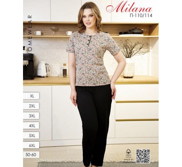 Піжама жіноча, бавовна 6 шт (50-60 р) MuK_110/114